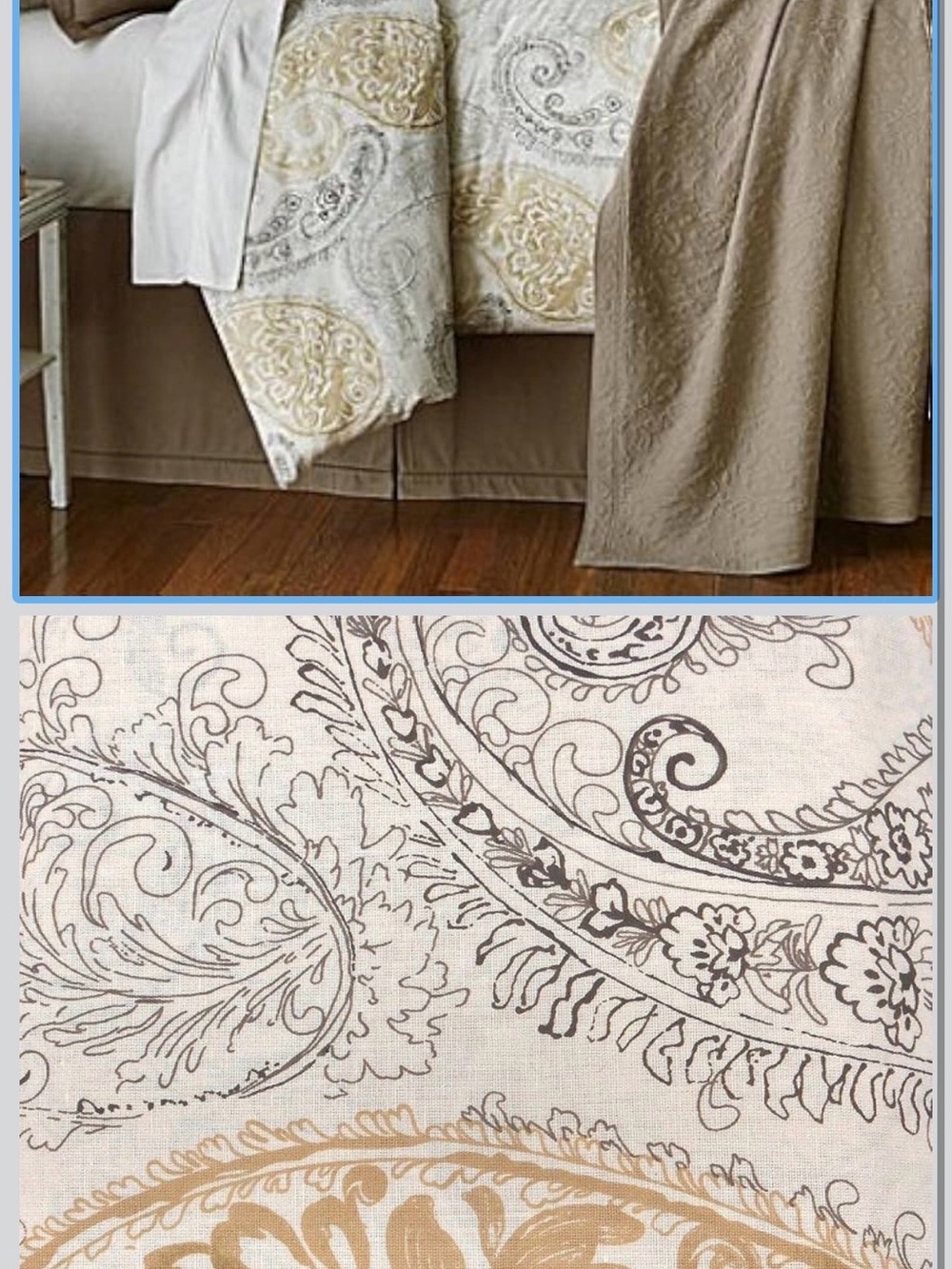 Noble Excellence Villa Renata King duvet set. Pottery Barn